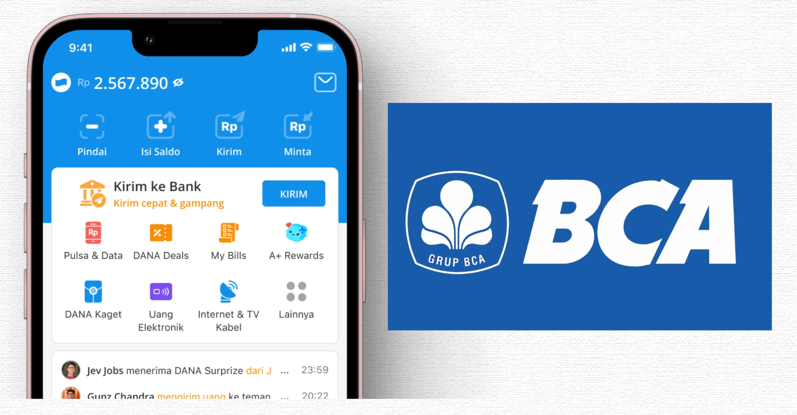 Cara Transfer dari BCA ke DANA