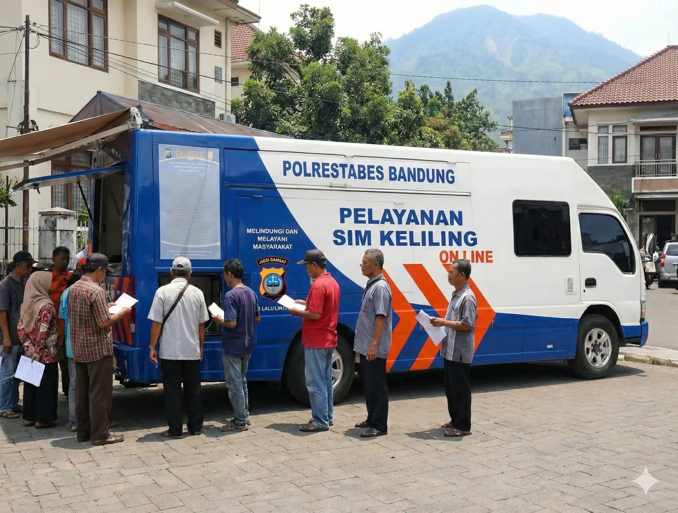 ilustrasi foto samsat keliling kota bandung